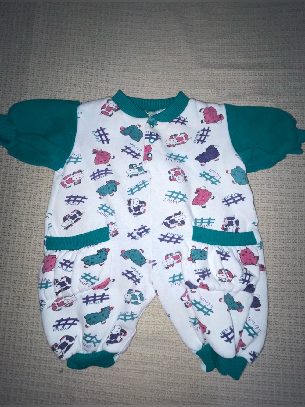 Vintage Paradise Park Baby Pajamas 6/9m